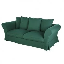 Maisons Du Monde Housses De Canapé Housse De Canapé-lit 3/4 Places (matelas 12 Cm) En Lin Froissé Vert -Housses de canapé Soldes housse de canape lit 3 4 places matelas 12 cm en lin froisse vert 1000 13 27 221591 3