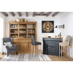 Maisons Du Monde Housses De Chaises Et Galettes De Chaises Housse De Chaise De Bar En Coton Anthracite 13 Maisons Du Monde Housses De Chaises Et Galettes De Chaises Housse De Chaise De Bar En Coton Anthracite -Housses de canapé Soldes housse de chaise de bar en coton anthracite 1000 9 21 147416 4