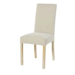 Maisons Du Monde Housses De Chaises Et Galettes De Chaises Housse De Chaise En Velours Jaune Moutarde, OEKO-TEX® -Housses de canapé Soldes housse de chaise en chenille ecru margaux 1000 8 18 188946 1 5