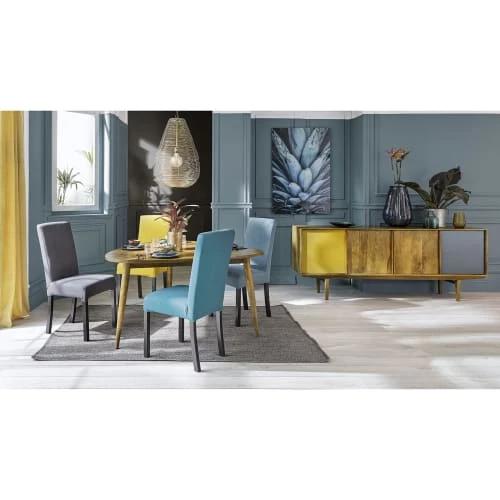 Maisons Du Monde Housses De Chaises Et Galettes De Chaises Housse De Chaise En Coton Bleu Canard 41x70 8 Maisons Du Monde Housses De Chaises Et Galettes De Chaises Housse De Chaise En Coton Bleu Canard 41x70 – Image 6