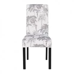 Maisons Du Monde Housses De Chaises Et Galettes De Chaises Housse De Chaise En Coton écru Et Noir Imprimé Tropical -Housses de canapé Soldes housse de chaise en coton ecru et noir imprime tropical 1000 15 34 222664 2
