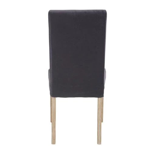 Maisons Du Monde Housses De Chaises Et Galettes De Chaises Housse De Chaise En Coton Gris Anthracite, OEKO-TEX® 5 Maisons Du Monde Housses De Chaises Et Galettes De Chaises Housse De Chaise En Coton Gris Anthracite, OEKO-TEX® – Image 3