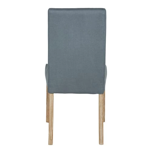 Maisons Du Monde Housses De Chaises Et Galettes De Chaises Housse De Chaise En Lin Bleu Gris, OEKO-TEX® 5 Maisons Du Monde Housses De Chaises Et Galettes De Chaises Housse De Chaise En Lin Bleu Gris, OEKO-TEX® – Image 3