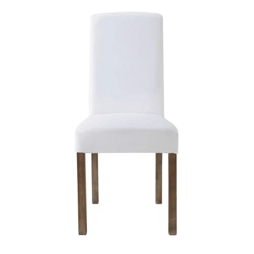 Maisons Du Monde Housses De Chaises Et Galettes De Chaises Housse De Chaise En Lin Lavé Blanche 4 Maisons Du Monde Housses De Chaises Et Galettes De Chaises Housse De Chaise En Lin Lavé Blanche – Image 2