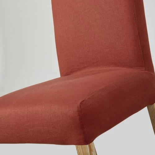 Maisons Du Monde Housses De Chaises Et Galettes De Chaises Housse De Chaise En Lin Terracotta 6 Maisons Du Monde Housses De Chaises Et Galettes De Chaises Housse De Chaise En Lin Terracotta – Image 4