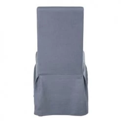 Maisons Du Monde Housses De Chaises Et Galettes De Chaises Housse De Chaise Longue En Lin Bleu Gris, OEKO-TEX® -Housses de canapé Soldes housse de chaise longue en lin bleu gris oeko tex 1000 16 35 222665 3