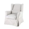 Maisons Du Monde Housses De Fauteuil Housse De Fauteuil En Coton Gris Clair -Housses de canapé Soldes housse de fauteuil en coton gris clair 1000 6 1 147396 0