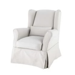 Maisons Du Monde Housses De Fauteuil Housse De Fauteuil En Coton Mastic -Housses de canapé Soldes housse de fauteuil en coton gris clair cottage 1000 6 1 147396 0 5