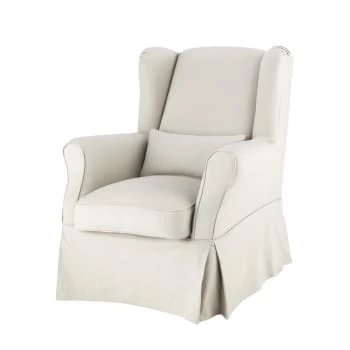 Maisons Du Monde Housses De Fauteuil Housse De Fauteuil à Rayures En Coton Beige 6 Maisons Du Monde Housses De Fauteuil Housse De Fauteuil à Rayures En Coton Beige – Image 5