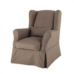 Maisons Du Monde Housses De Fauteuil Housse De Fauteuil En Coton Taupe