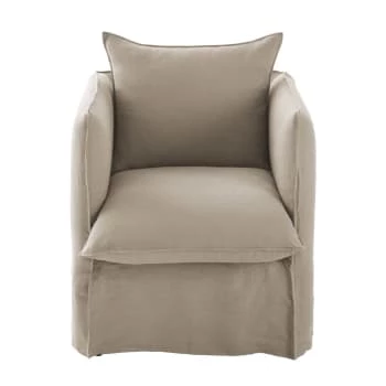 Maisons Du Monde Housses De Fauteuil Housse De Fauteuil En Lin Froissé Blanc à Volants 7 Maisons Du Monde Housses De Fauteuil Housse De Fauteuil En Lin Froissé Blanc à Volants – Image 5