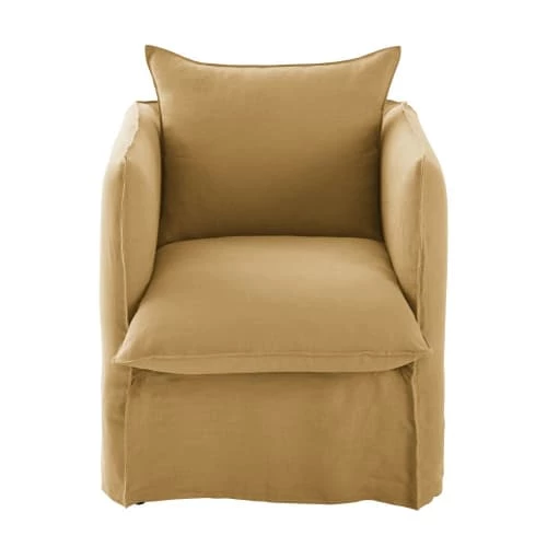 Maisons Du Monde Housses De Fauteuil Housse De Fauteuil En Lin Froissé Ocre 2 Maisons Du Monde Housses De Fauteuil Housse De Fauteuil En Lin Froissé Ocre