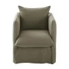 Maisons Du Monde Housses De Fauteuil Housse De Fauteuil En Lin Froissé Vert Kaki -Housses de canapé Soldes housse de fauteuil en lin froisse vert kaki 1000 11 0 204385 1