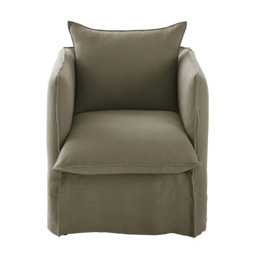 Maisons Du Monde Housses De Fauteuil Housse De Fauteuil En Lin Froissé Vert Kaki 3 Maisons Du Monde Housses De Fauteuil Housse De Fauteuil En Lin Froissé Vert Kaki