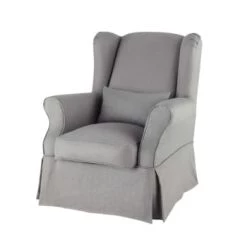 Maisons Du Monde Housses De Fauteuil Housse De Fauteuil En Lin -Housses de canapé Soldes housse de fauteuil en lin grise cottage 1000 7 29 147465 0 2