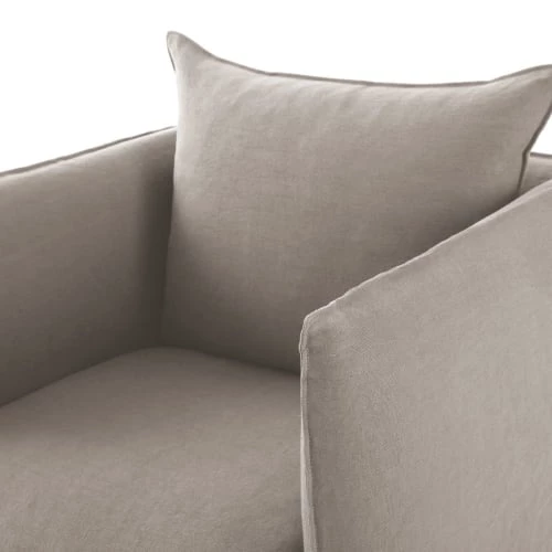 Maisons Du Monde Housses De Fauteuil Housse De Fauteuil En Lin Supérieur Beige Ficelle 5 Maisons Du Monde Housses De Fauteuil Housse De Fauteuil En Lin Supérieur Beige Ficelle – Image 3