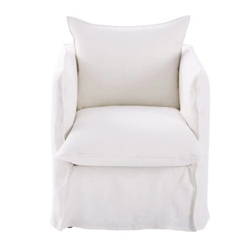 Maisons Du Monde Housses De Fauteuil Housse De Fauteuil En Lin Supérieur Blanc 3 Maisons Du Monde Housses De Fauteuil Housse De Fauteuil En Lin Supérieur Blanc