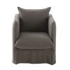 Maisons Du Monde Housses De Fauteuil Housse De Fauteuil En Lin Supérieur Gris -Housses de canapé Soldes housse de fauteuil en lin superieur gris 1000 4 10 204395 2