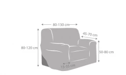 Eysa Housses De Fauteuil Housse De Fauteuil Extensible Marron 80 - 130 Cm -Housses de canapé Soldes housse de fauteuil extensible marron 80 130 cm