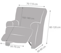 Eysa Housses De Fauteuil Housse De Fauteuil Relax XL Extensible Gris Foncé 60 - 110 Cm -Housses de canapé Soldes housse de fauteuil relax xl extensible gris fonce 60 110 cm 2