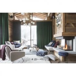 Vivaraise Housses De Fauteuil Housse De Tabouret En Coton Encre 0 X 36 X 10 -Housses de canapé Soldes housse de tabouret en coton encre 0 x 36 x 10 2