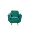 Beliani Housses De Fauteuil Housse En Velours Vert Pour Fauteuil