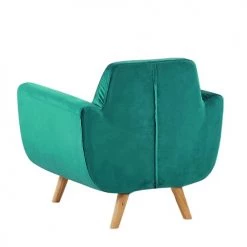 Beliani Housses De Fauteuil Housse En Velours Vert Pour Fauteuil -Housses de canapé Soldes housse en velours vert pour fauteuil 3