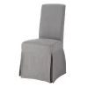 Maisons Du Monde Housses De Chaises Et Galettes De Chaises Housse Longue De Chaise En Lin Lavé Grise -Housses de canapé Soldes housse longue de chaise en lin lave grise 1000 10 25 147502 0