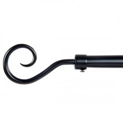 Wadiga Accessoires Rideaux Et Stores Tringle à Rideaux Extensible Métal Noir Spirale 120 à 210cm