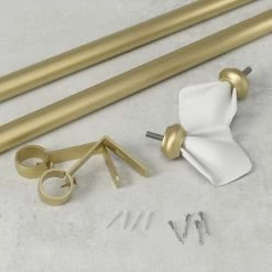 Umbra Rideaux Et Voilages Tringle à Rideaux Réglable 25 mm De Diamètre Dorée 106-304cm -Housses de canapé Soldes tringle a rideaux reglable 25 mm de diametre doree 106 304cm 2