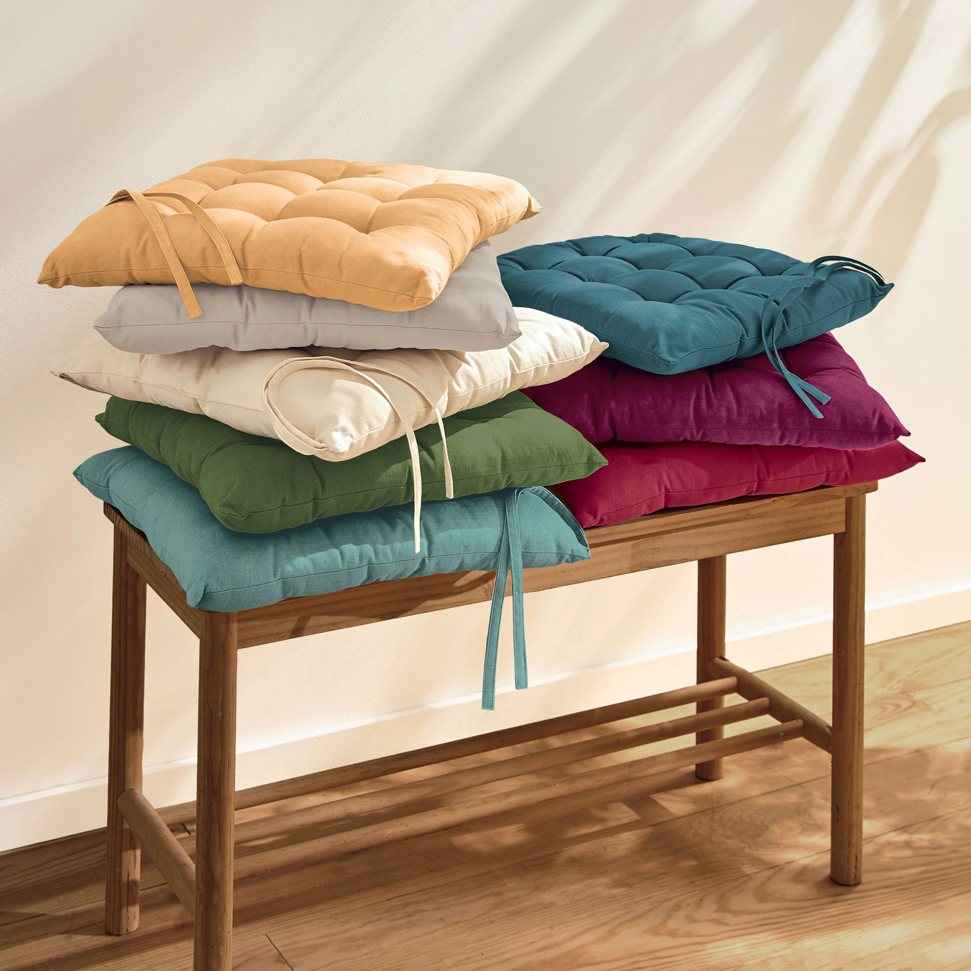 Housses de canapé Soldes -Housses de canapé Soldes galette de chaise unie couleurs de table